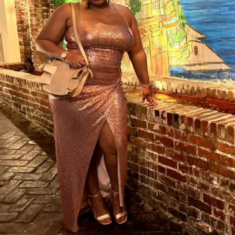 Janelle Sequin Maxi Dress - Rose Gold - Picture 3 of 3